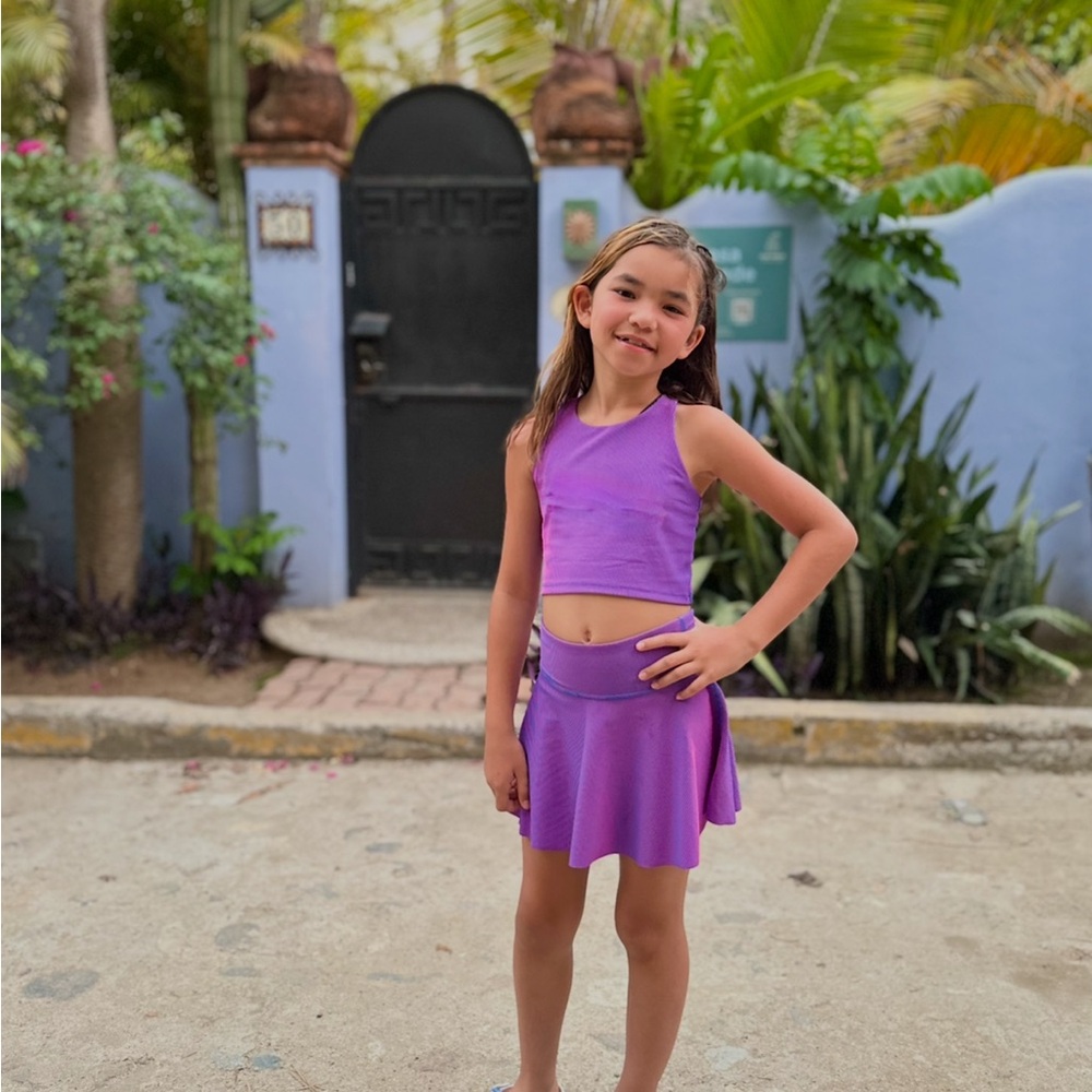 Old Navy Purple Kids Skirt and Top Set